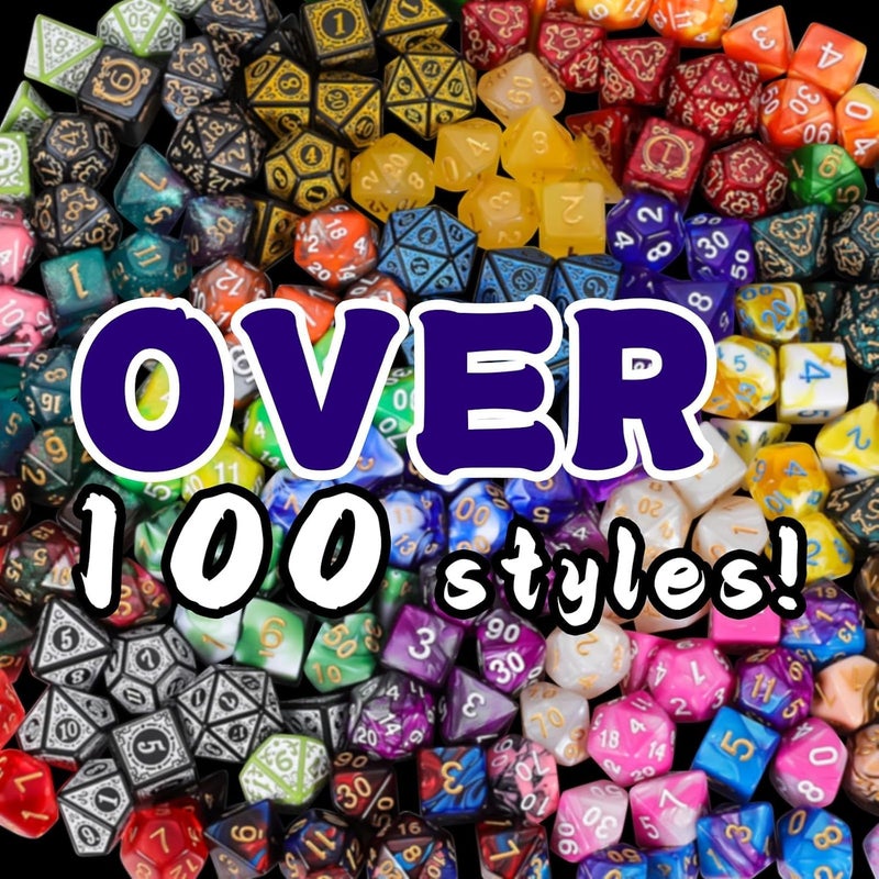 QMAY Polyhedral Dice - 8PCS Mystery Dice Set, Various Styles, Random D&D Dice Patterns & Dice Bag, DND Gifts, Suitable for Dungeons and Dragons, RPG, MTG,Role Playing Table Game - Image 2